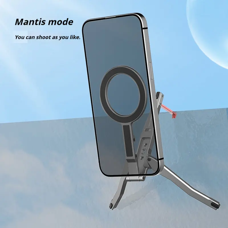 Aluminum For Magsafe Tripod Magnetic Phone Holder Universal Magnetic Phone Tripod Mount Foldable Camera Phone Tripod Stand