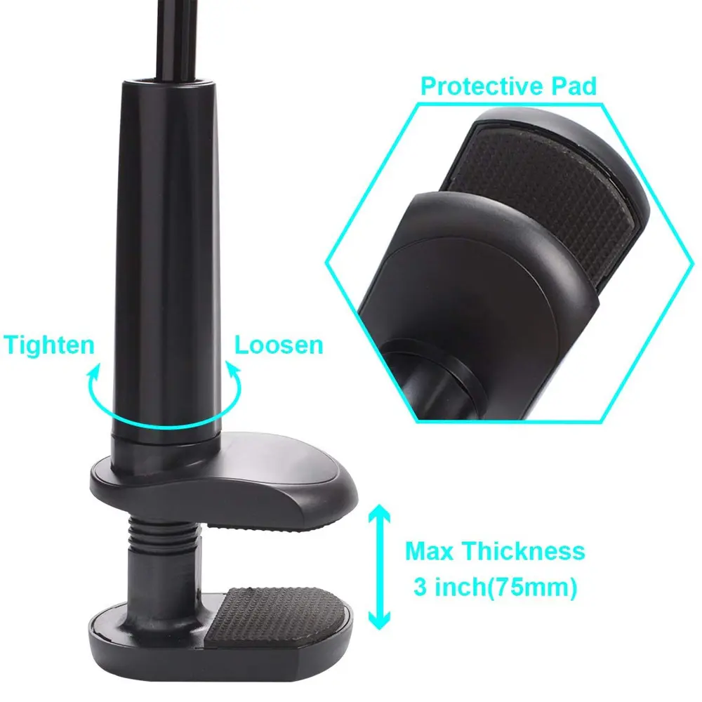 Xnyocn Universal Long Arm Tablet Phone Stand Holder For Samsung Ipad Pro Kindle 4 To 11.0 inch Lazy Bed Desk Tablet Stand Mount