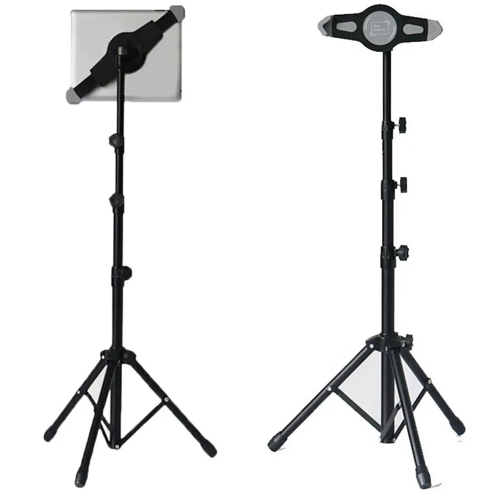 Tripod Floor Tablet Stand Height Adjustable 360 Rotating Tablets Holder for iPad Mini Air Pro Kindle Samsung Lenovo 7-12 inch PC