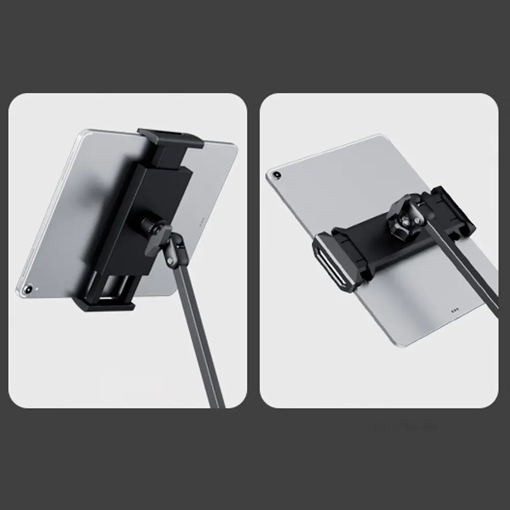 Universal Tabblet Stand Clip Lazy Bracket Flexible Articulating Aluminum Arm Phone Mount Holder For Ipad Pro All 4"-12.9" Device