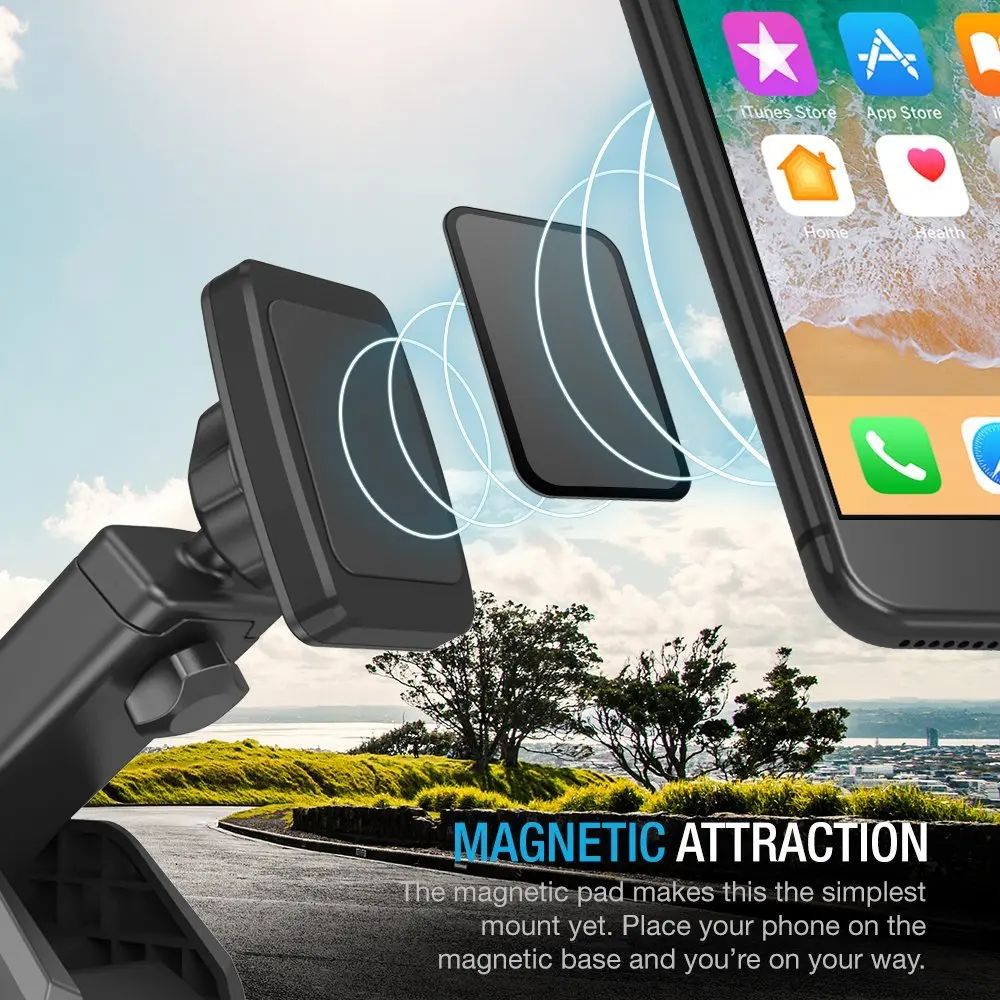Xnyocn Telescopic Car Phone Holder for IPhone X 8 Car Windshield Dashboard Mount Magnetic Mobile Phone Holder Stand Smartphone