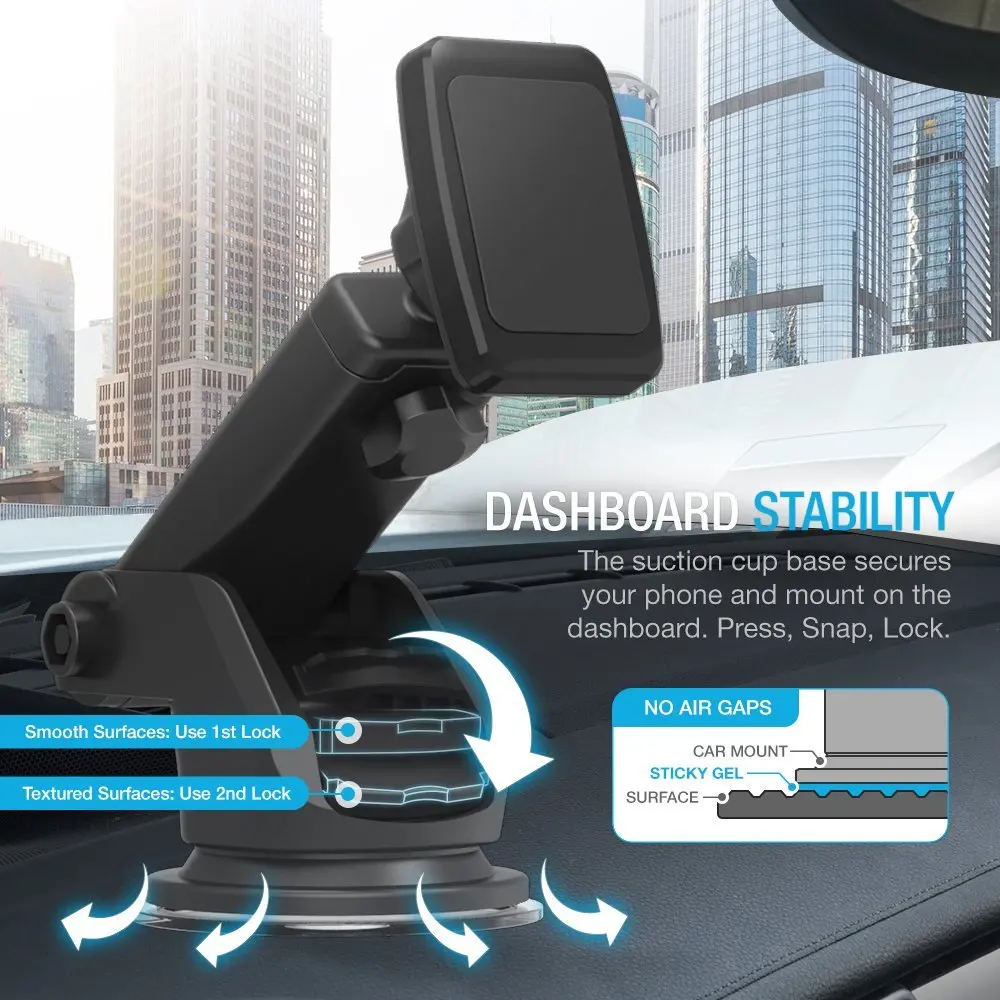 Xnyocn Telescopic Car Phone Holder for IPhone X 8 Car Windshield Dashboard Mount Magnetic Mobile Phone Holder Stand Smartphone