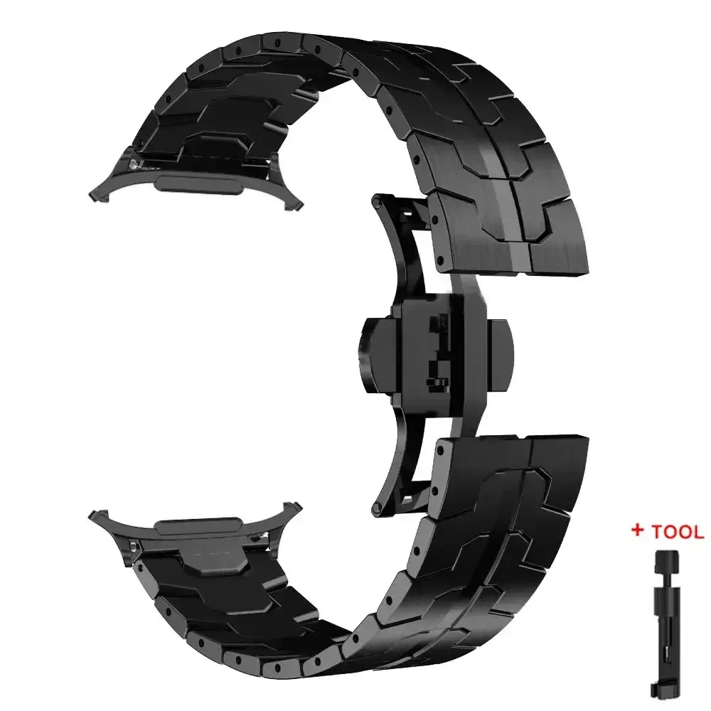 Stainless Steel Band for Samsung Galaxy Watch 7 Ultra 47mm No Gaps Curved End Metal Bracelet for Galaxy7 47 47MM Strap Correa