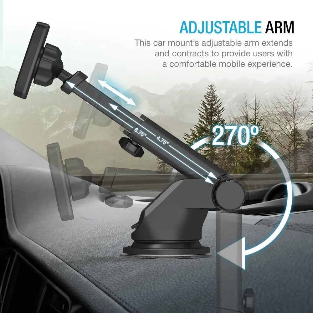 Xnyocn Telescopic Car Phone Holder for IPhone X 8 Car Windshield Dashboard Mount Magnetic Mobile Phone Holder Stand Smartphone