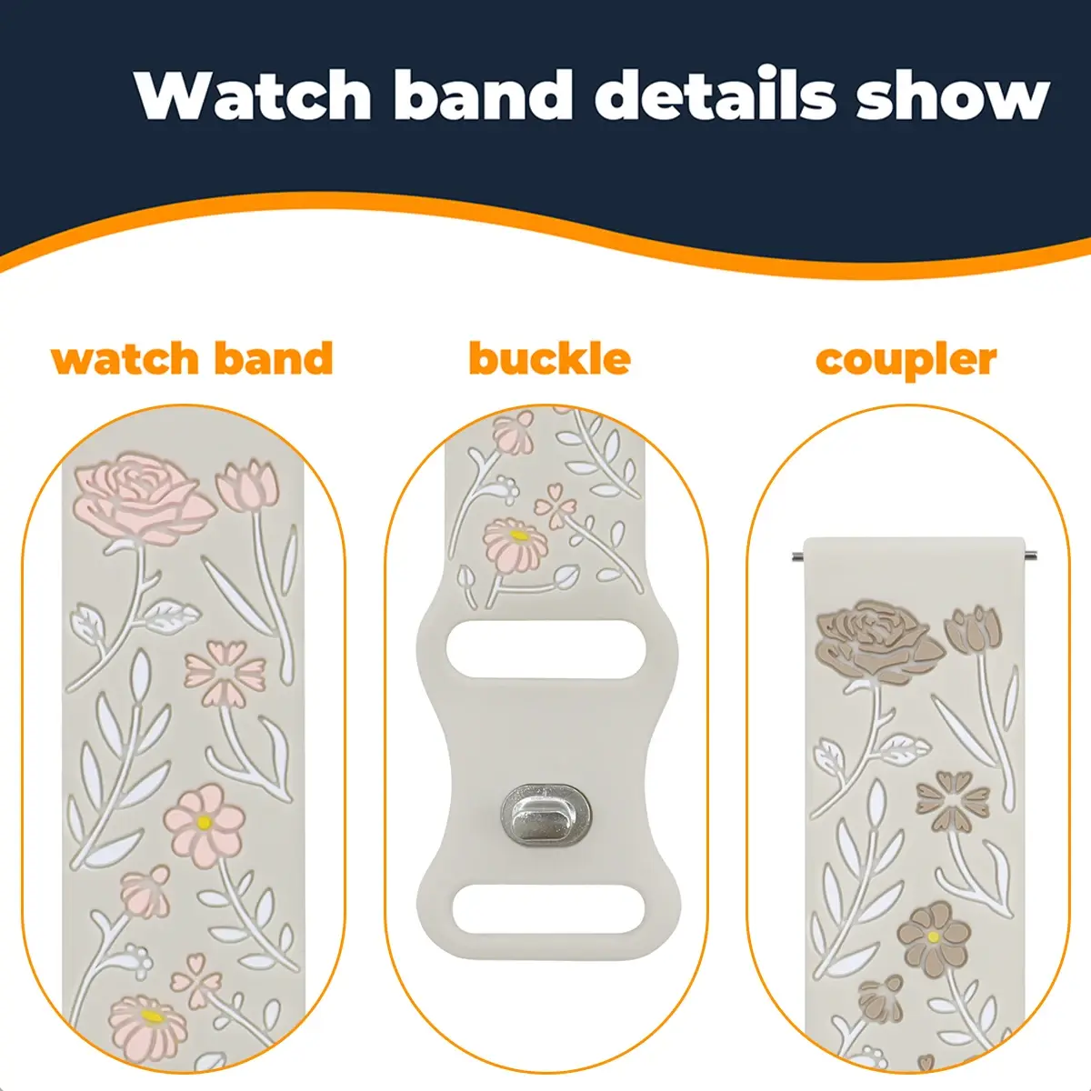 18mm 20mm 22mm Watch Strap For Garmin Venu 3/3s/2/2s Samsung Galaxy Watch 7654 40mm 44mm Engraved Silicone Business Strap huawei
