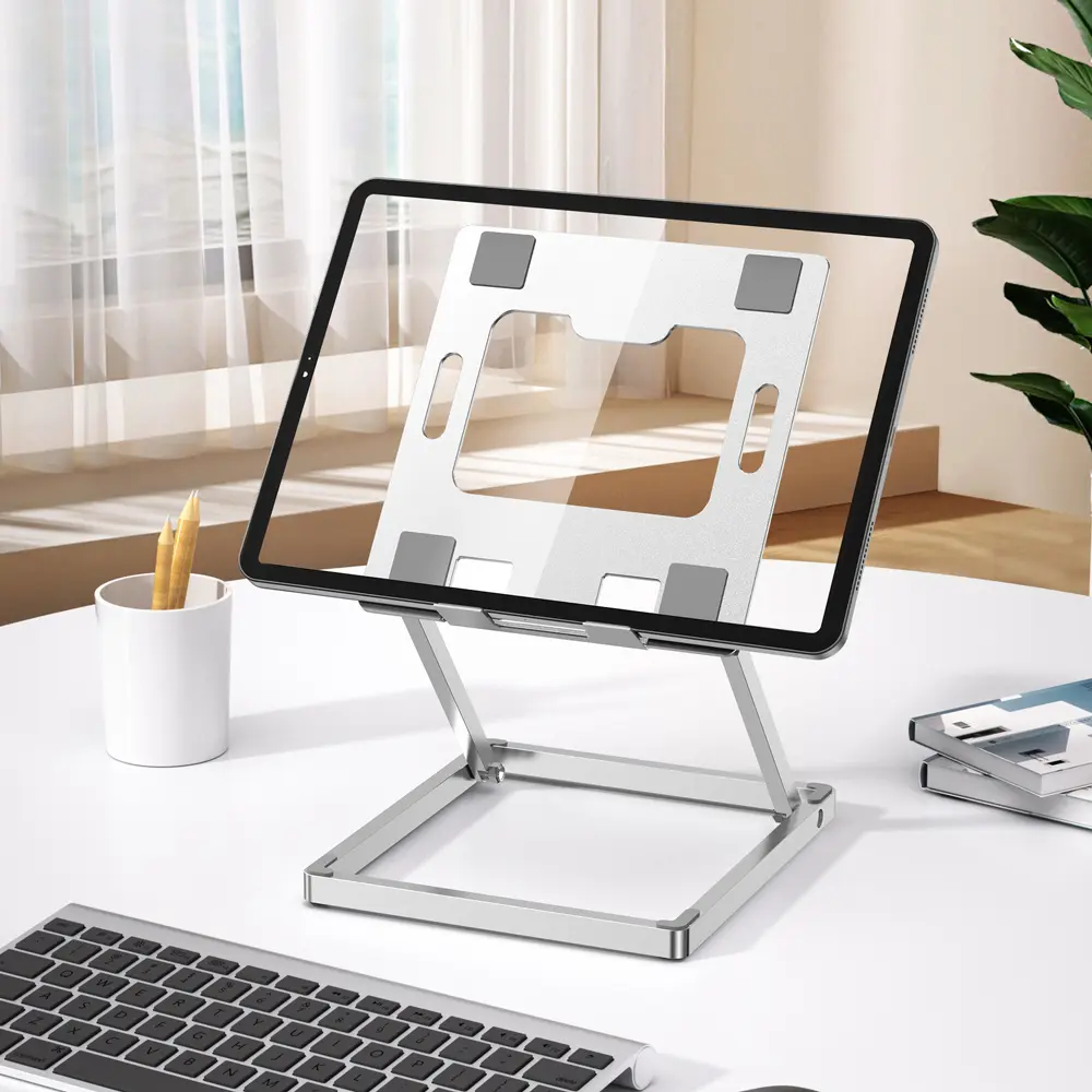 Aluminum Tablet Stand Reading Stand Phone Holder Storage Bracket Adjustable for IPad Pro Air Mini 4~14inch All Digital Device