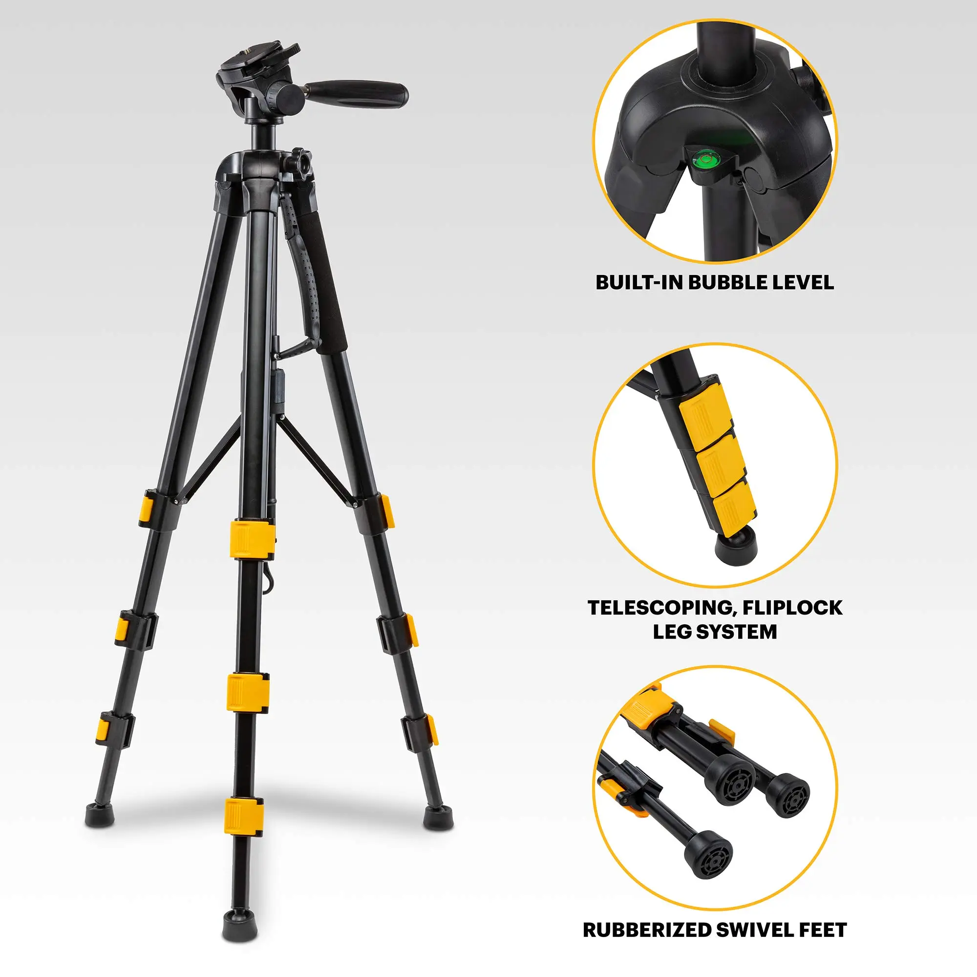 KODAK PhotoGear 2-in-1 Tripod & Monopod with Remote | Lightweight 70? 4-Section Flip-Lock, Converts to 64.5? Monopod | QuickRele