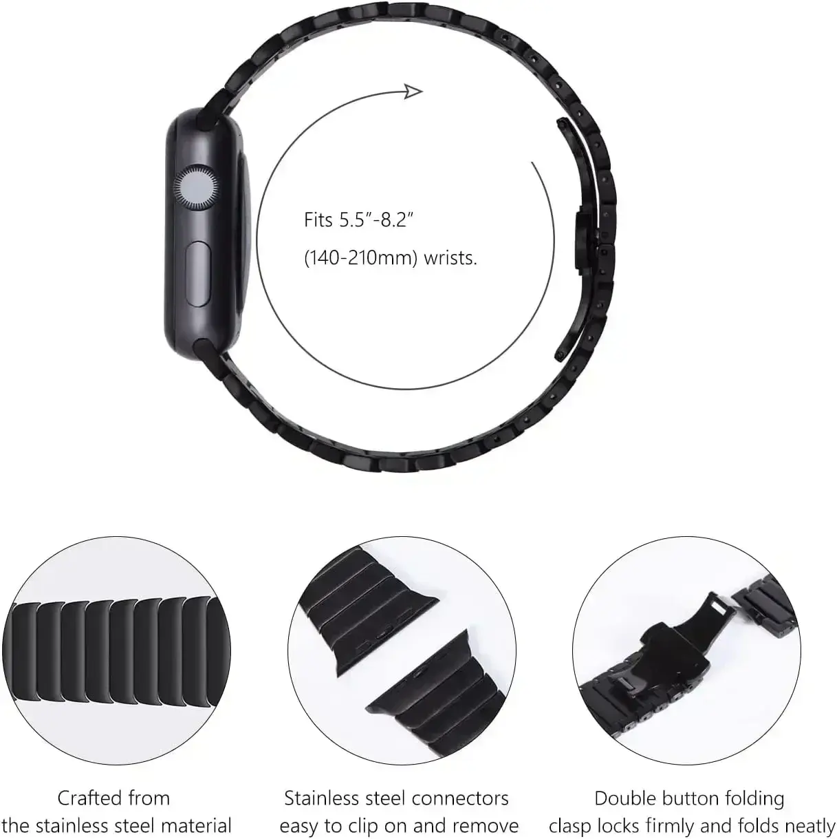 Metal Band For Apple Watch Strap Stainless Steel Watchband For Iwatch Series 10 46mm Ultra 49mm 42/44/45/40mm Business Correa