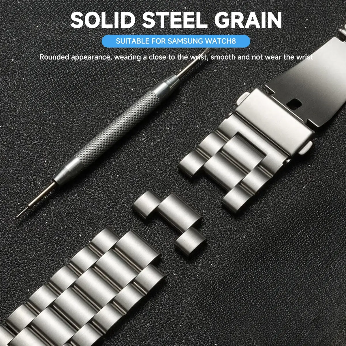 Metal Band For Samsung Galaxy 8 40 44 Ultra2 Stainless Steel Strap Bracelet Luxury Bussiness Band For Galaxy 8classic Accessorie