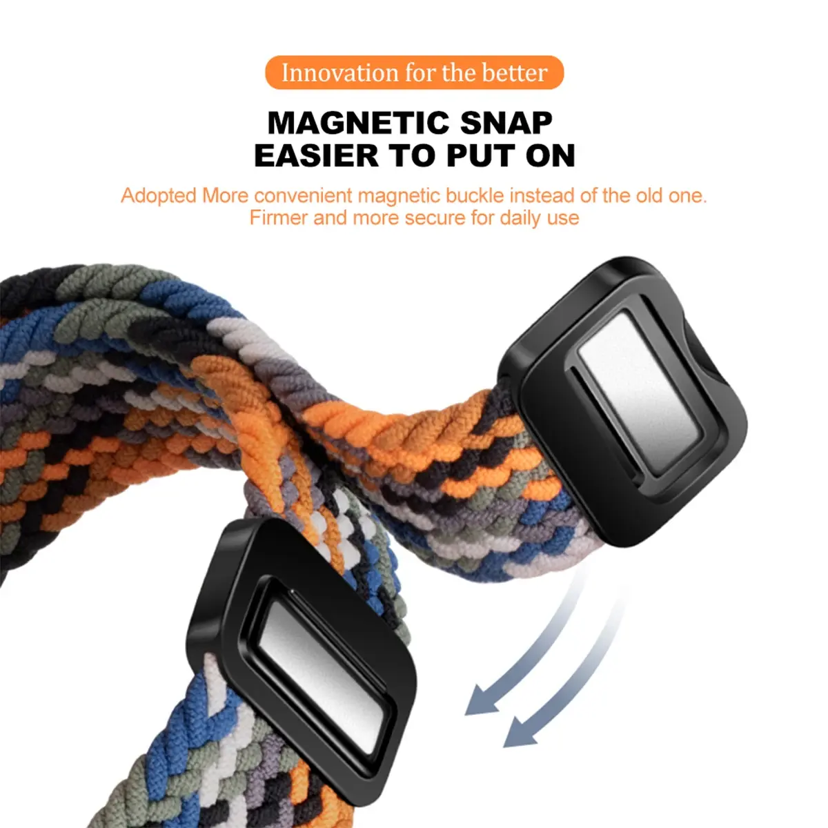 Magnetic Braided Nylon Loop Band for Xiaomi Redmi Watch 4 5 Strap Adjustable Sport Replacement Correa Bracelet Mi Band 9 8 Pro