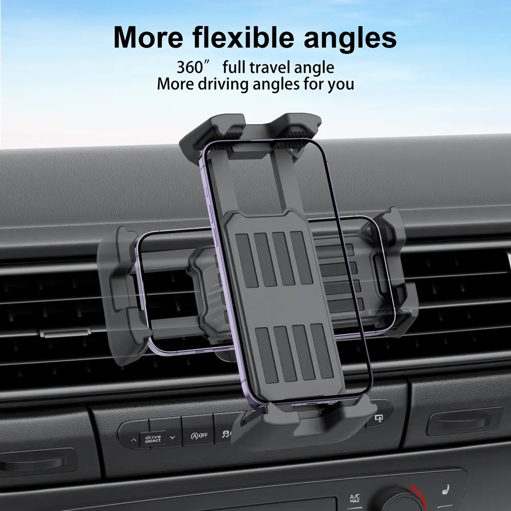 Universal Car Air Vent Tablet Stand Phone Holder Adjustable Knob & Hook for 4-14" Devices IPhone IPad Samsung Xiaomi Accessories