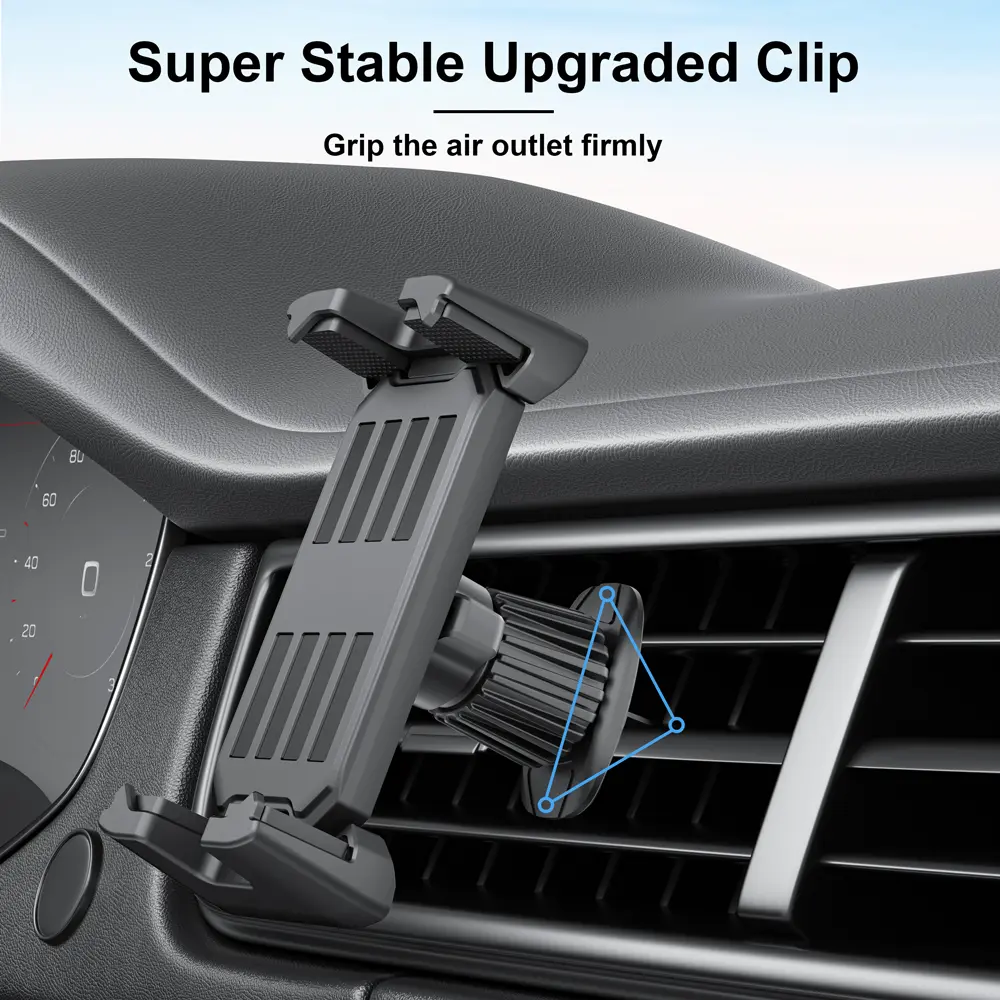 Universal Car Air Vent Tablet Stand Phone Holder Adjustable Knob & Hook for 4-14" Devices IPhone IPad Samsung Xiaomi Accessories