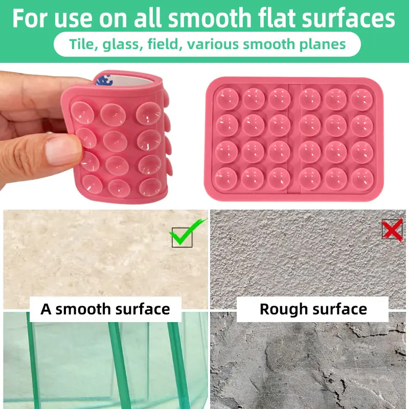 Silicone Suction Phone Case Adhesive Mount  Hands-free, strong-grip stand for selfies and videos Content Creation