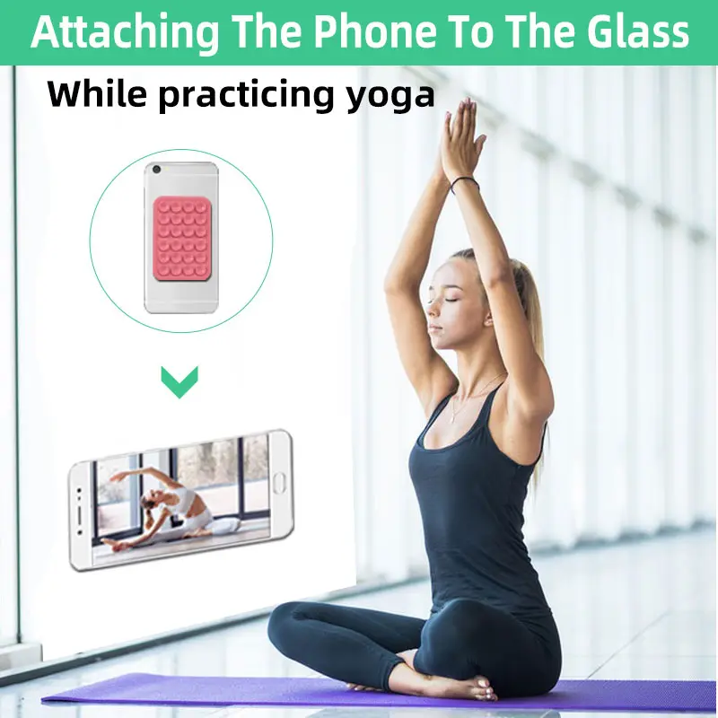 Silicone Suction Phone Case Adhesive Mount  Hands-free, strong-grip stand for selfies and videos Content Creation