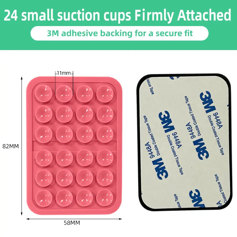 Silicone Suction Phone Case Adhesive Mount  Hands-free, strong-grip stand for selfies and videos Content Creation