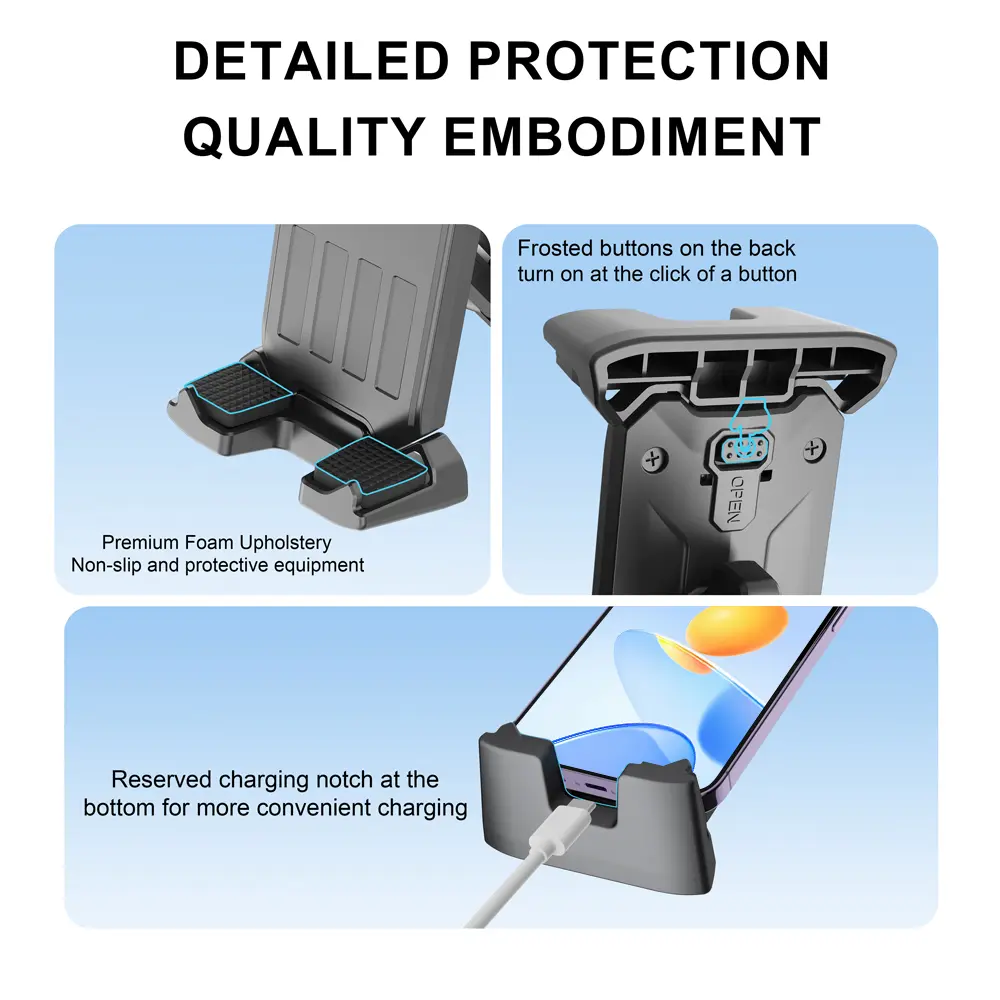 Universal Car Air Vent Tablet Stand Phone Holder Adjustable Knob & Hook for 4-14" Devices IPhone IPad Samsung Xiaomi Accessories