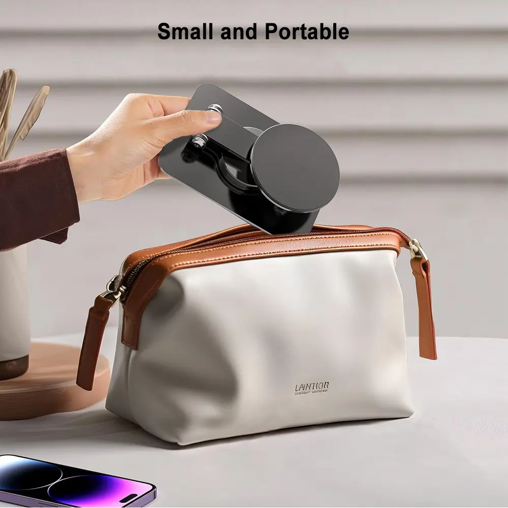 Phone Holder Desktop Magnetic Phone Stand 360° Rotation Foldable Desktop Cell Phone Stand For iPhone 15 14 13 12 Pro Max