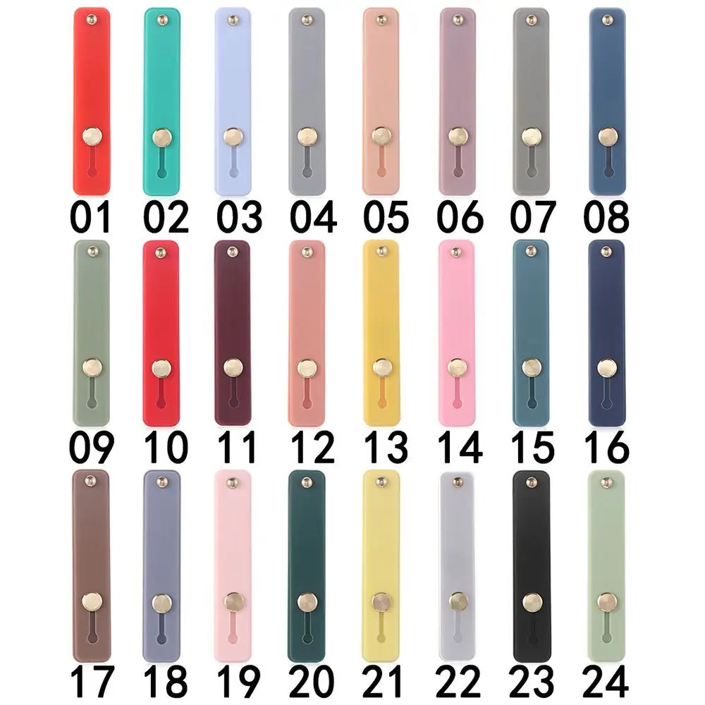Fashion Phone Holder  Silicone Phone Hand Band Holder Finger Ring Push Pull Grip Stand Candy Color Bracket