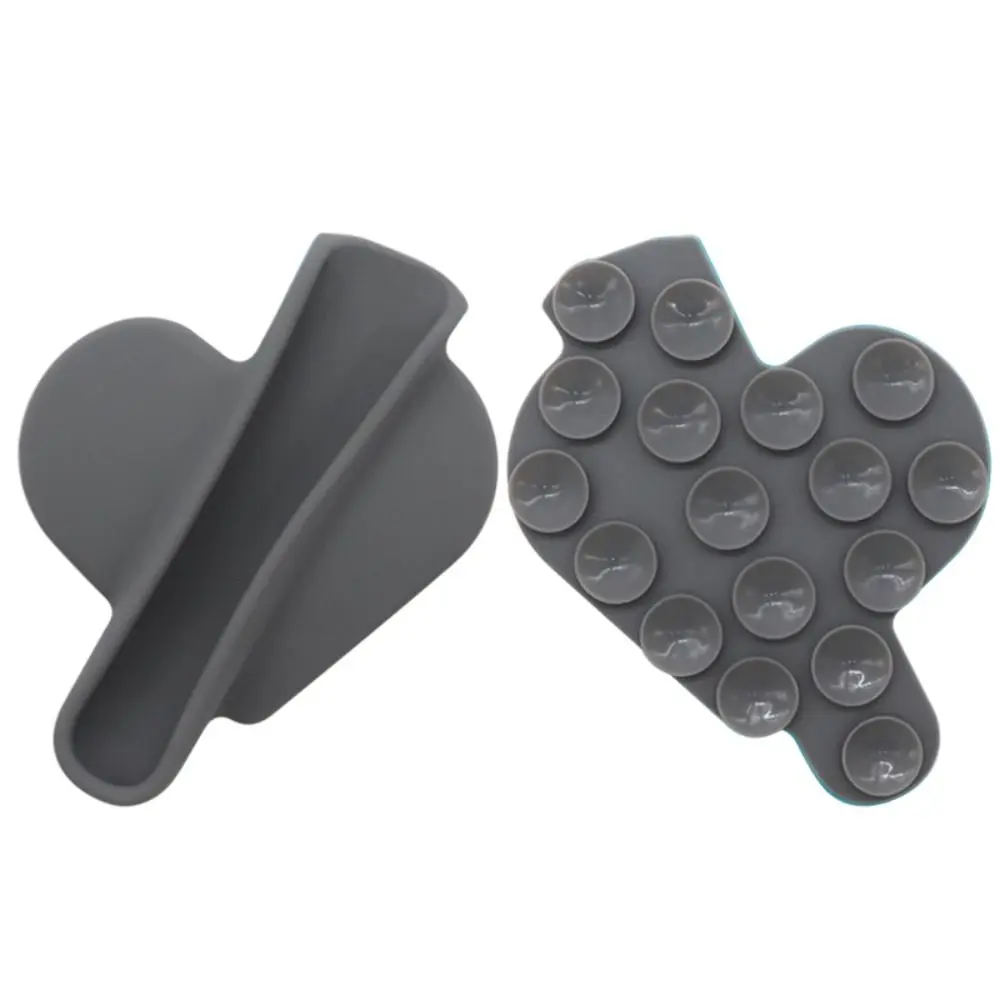 1PC Suction Cup Phone Lipstick Holder Silicone Phone Accessories Lip Glaze Back Holder Heart Shaped Protective Case Women Girl