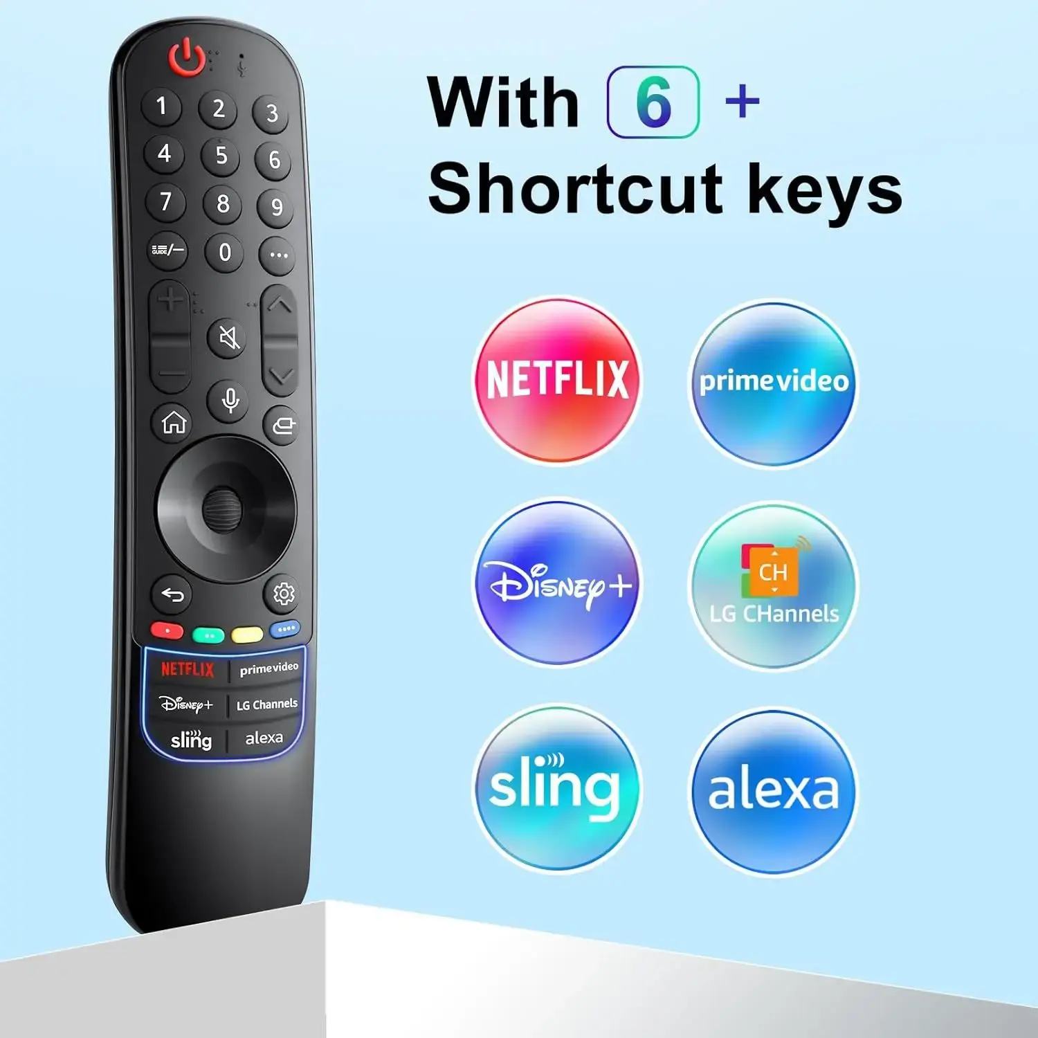 With All 2020-2024 for L TVs Magic Remote MR24GA Replacement Remote Control for TVs Compatible with Voice and Pointer Functions