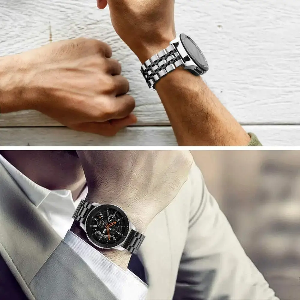 22mm 20mm Stainless Steel Strap for Samsung Watch 3 4 5 45mm Gear S3 46mm 42mm Active2 40 44mm Metal Strap Wristband Bracelet