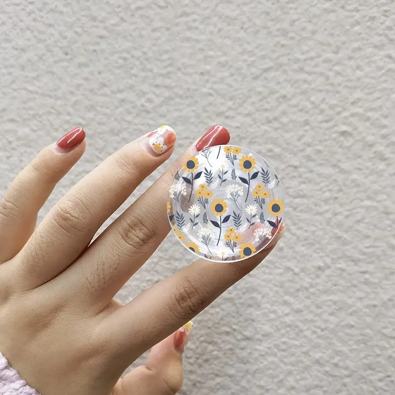 INS Japan Korea Cute Summer Daisy Sunflower Phone Bracket Grip Tok for IPhone 13 Samsung Huawei Xiaomi Floral Bud Phone Holder