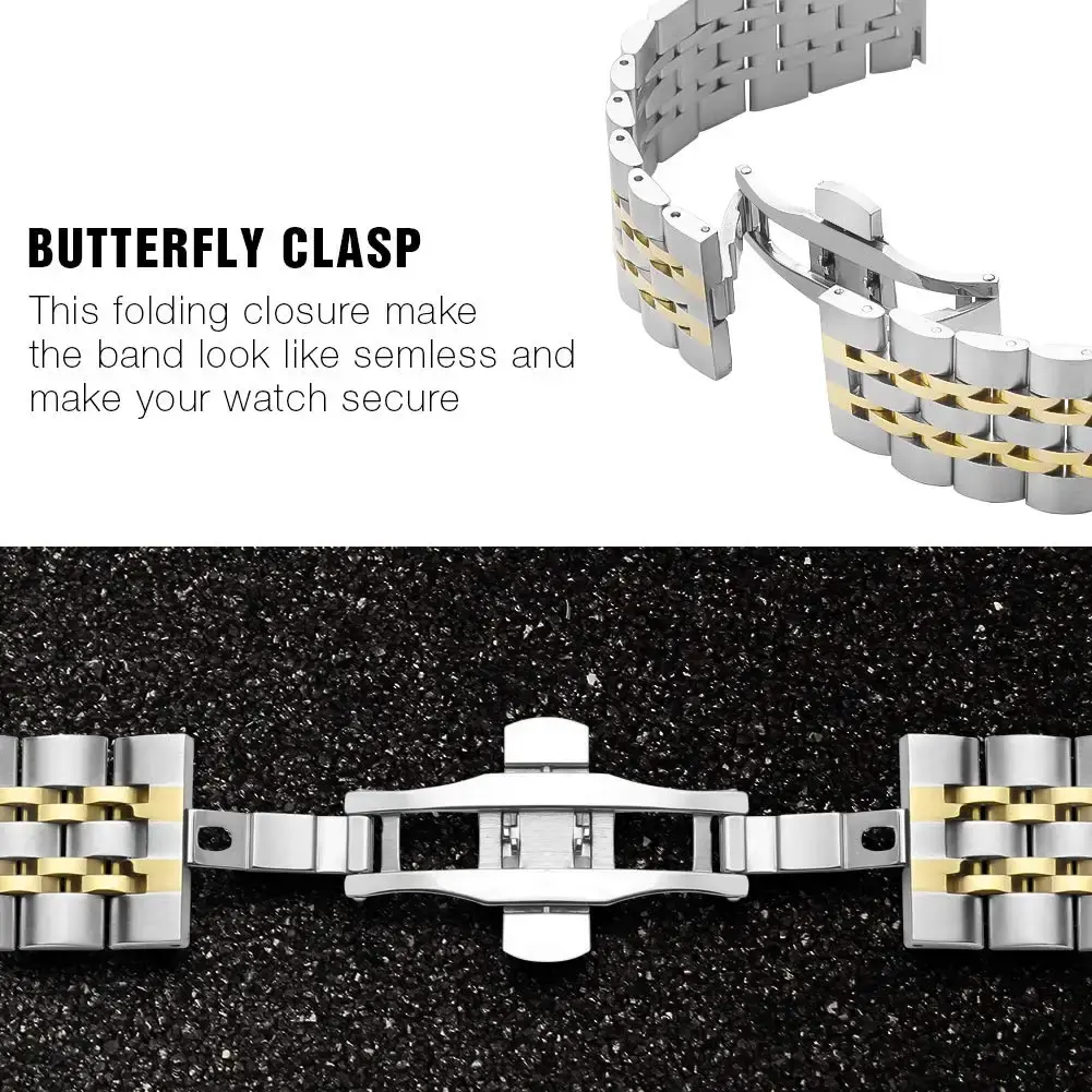 22mm 20mm Stainless Steel Strap for Samsung Watch 3 4 5 45mm Gear S3 46mm 42mm Active2 40 44mm Metal Strap Wristband Bracelet