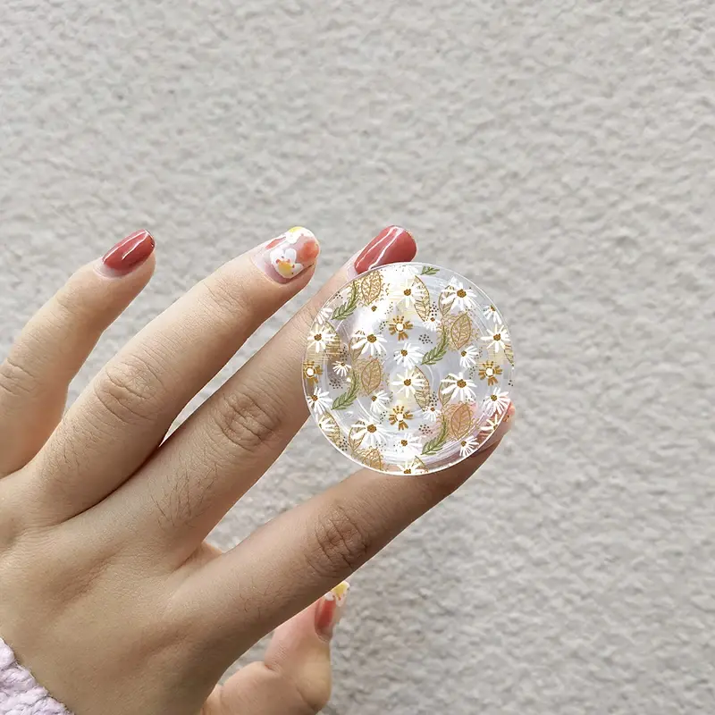 INS Japan Korea Cute Summer Daisy Sunflower Phone Bracket Grip Tok for IPhone 13 Samsung Huawei Xiaomi Floral Bud Phone Holder