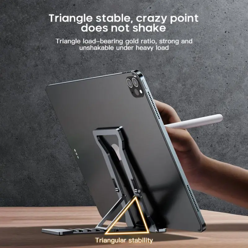 2022 Universal New Desktop Multi-Angle Folding Mobile Phone Holder Hollow Plastic Tablet Stand Portable For Iphone 12 Support