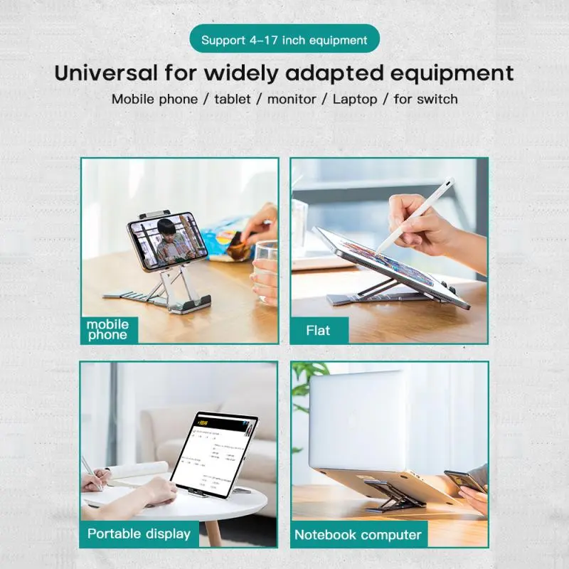 2022 Universal New Desktop Multi-Angle Folding Mobile Phone Holder Hollow Plastic Tablet Stand Portable For Iphone 12 Support