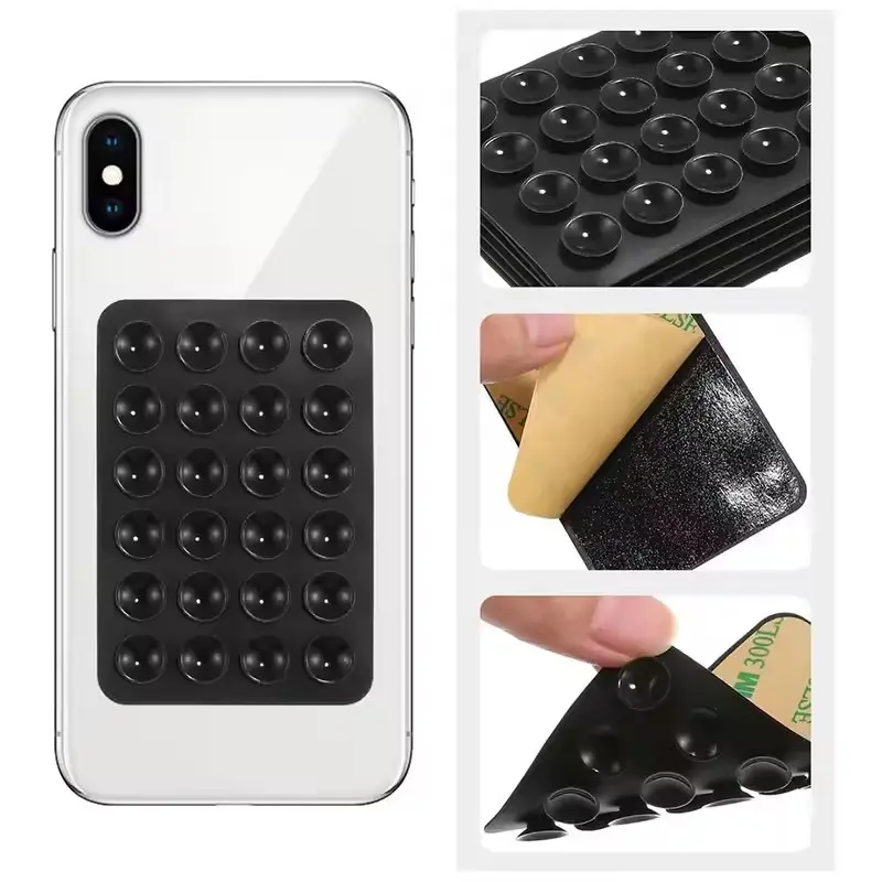 1PC Universal Color Double Side Silicone Suction for Mobile Phone Fixture Backed 3M Adhesive Rubber Sucker Pad for Fixing Phone