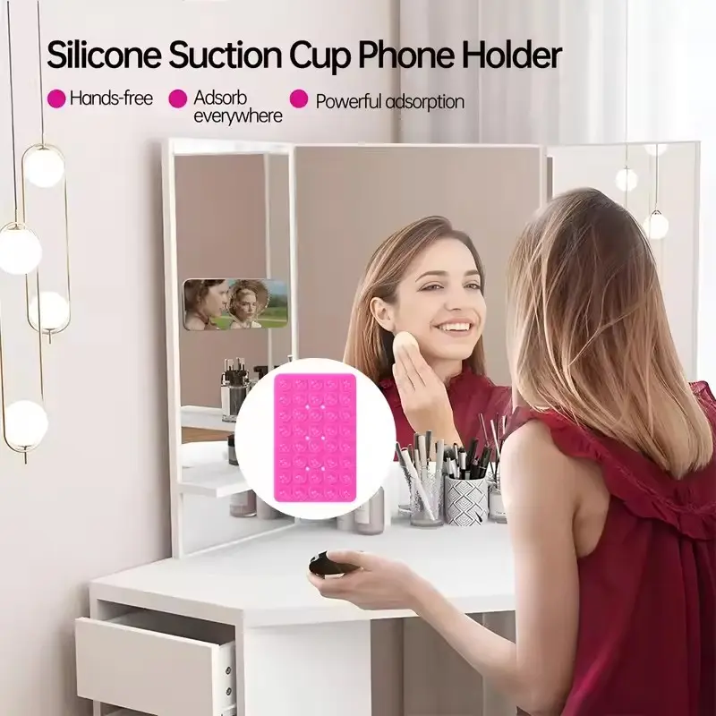 1PC Universal Color Double Side Silicone Suction for Mobile Phone Fixture Backed 3M Adhesive Rubber Sucker Pad for Fixing Phone