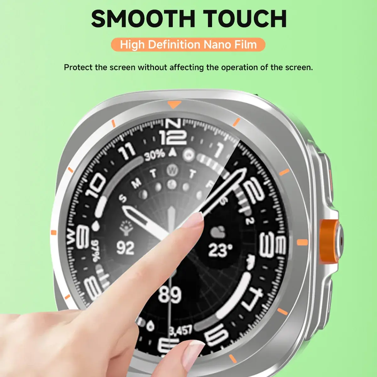 Upgrade To Ultra Case for Samsung Galaxy Watch 7 6 40mm 44mm Change To Galaxy Watch Ultra 47mm Tempered Glass Screen Protector