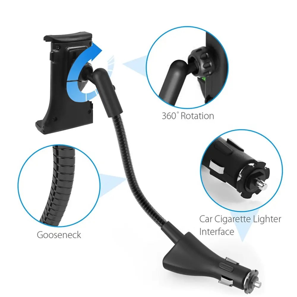 Car Mount Phone Holder for Smartphone Dual 2.1A Output Quick USB Car Charger for iphone X XS Max XR 8 7 6 Plus Xiaomi LG Android