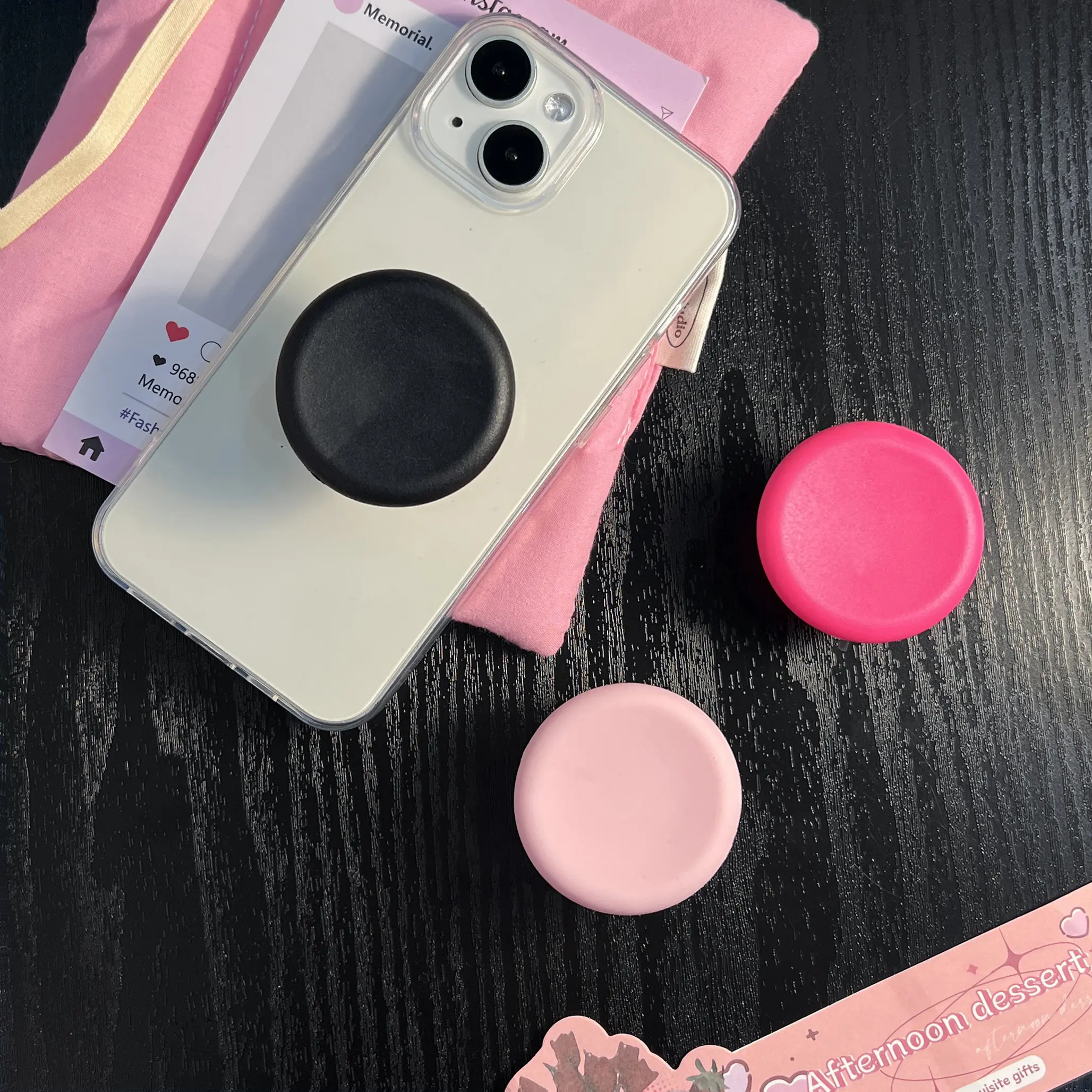 Acrylic Butterfly Bow Knot Phone Stand Socket Holder Grip Trendy Mobile Phone Accessories  for Apple Huawei Xiaomi Samsung Case