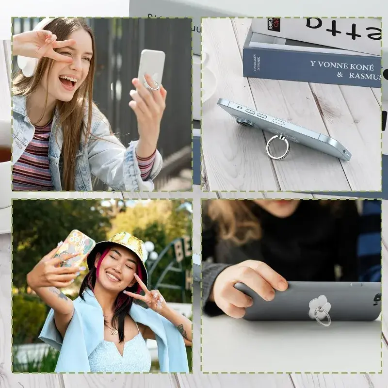 Transparent Mobile Phone Finger Ring Holder Rotation Universal for Samsung Huawei Xiaomi Iphone Oppo Cellphone Bracket Accessory