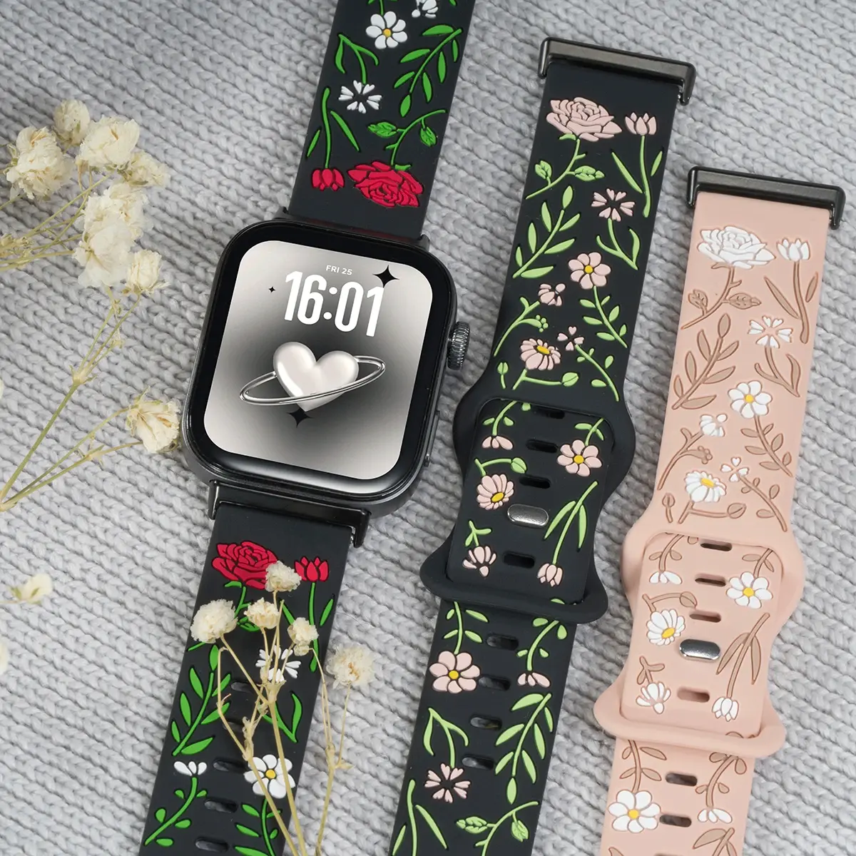 Floral Engraved Strap for Huawei Watch Fit 4Pro/4 /3 Men Women Sports Silicone Watchband for Huawei Watch Fit 2 1 Bracelet 2025