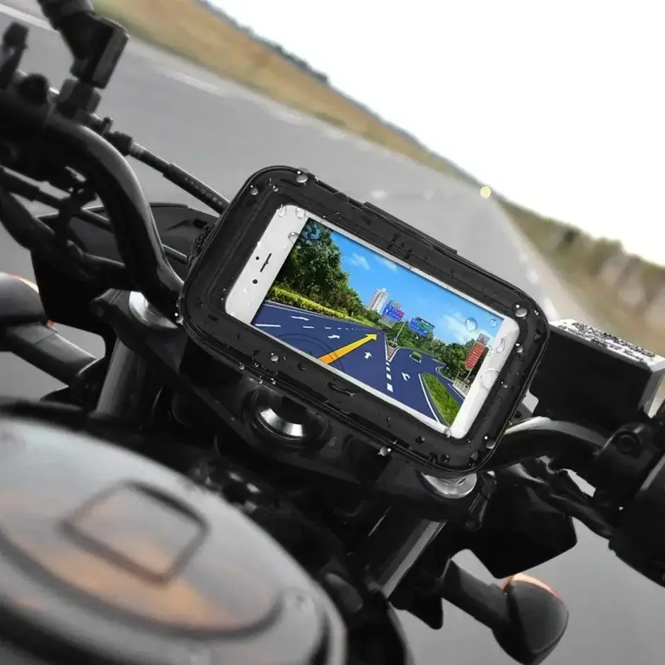 Touchable Waterproof Bicycle Phone Holder Motorcycle Bike Handlebar Phone Case Bag for iPhone 16 15 14 Samsung Phone Stand Mount