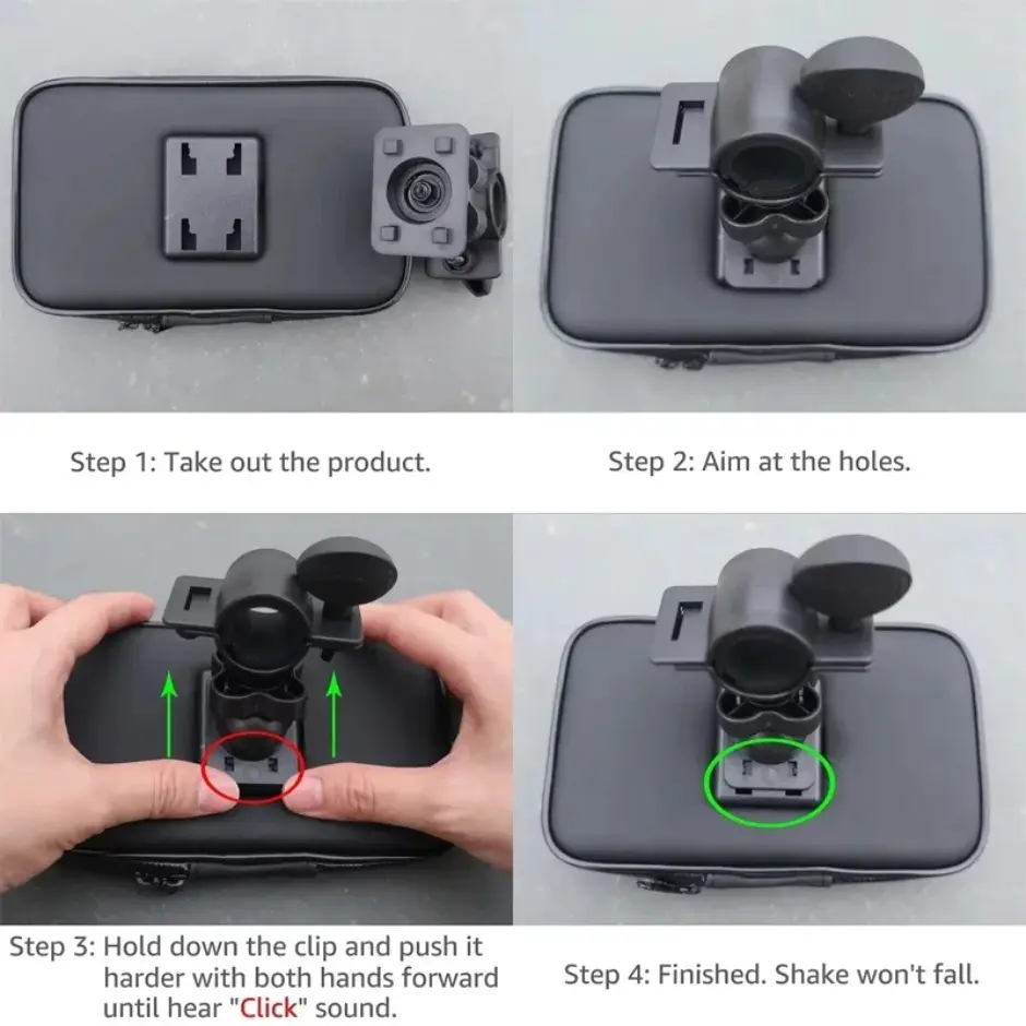 Touchable Waterproof Bicycle Phone Holder Motorcycle Bike Handlebar Phone Case Bag for iPhone 16 15 14 Samsung Phone Stand Mount