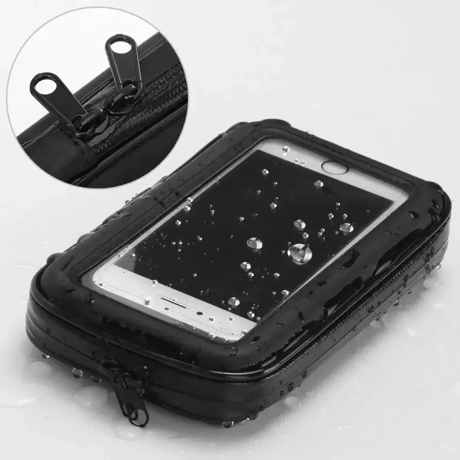 Touchable Waterproof Bicycle Phone Holder Motorcycle Bike Handlebar Phone Case Bag for iPhone 16 15 14 Samsung Phone Stand Mount