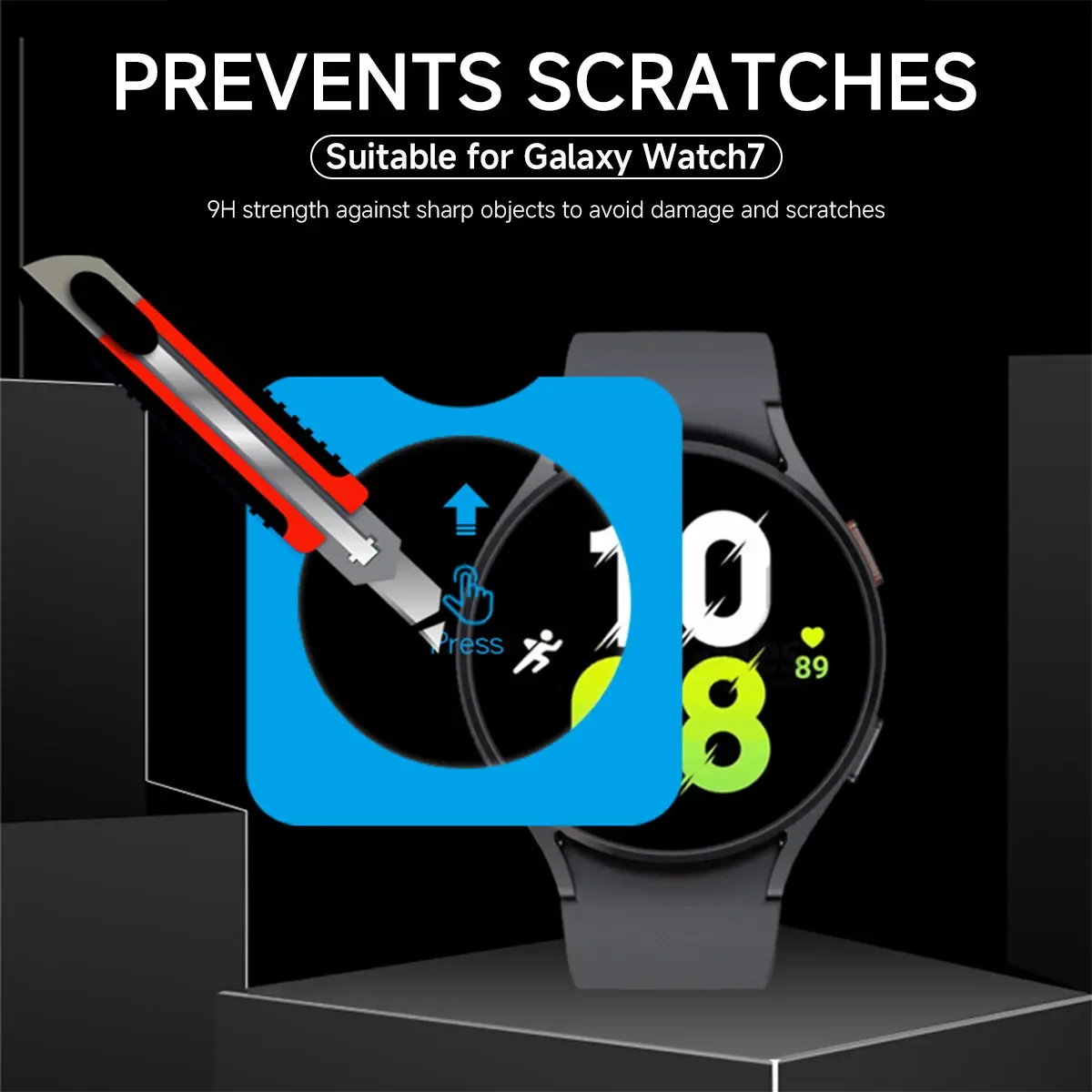1-5PCS Tempered Glass For Samsung Galaxy Watch Ultra 47mm Premium Screen Protector for Galaxy Watch 7 40mm 44mm Protective Glass