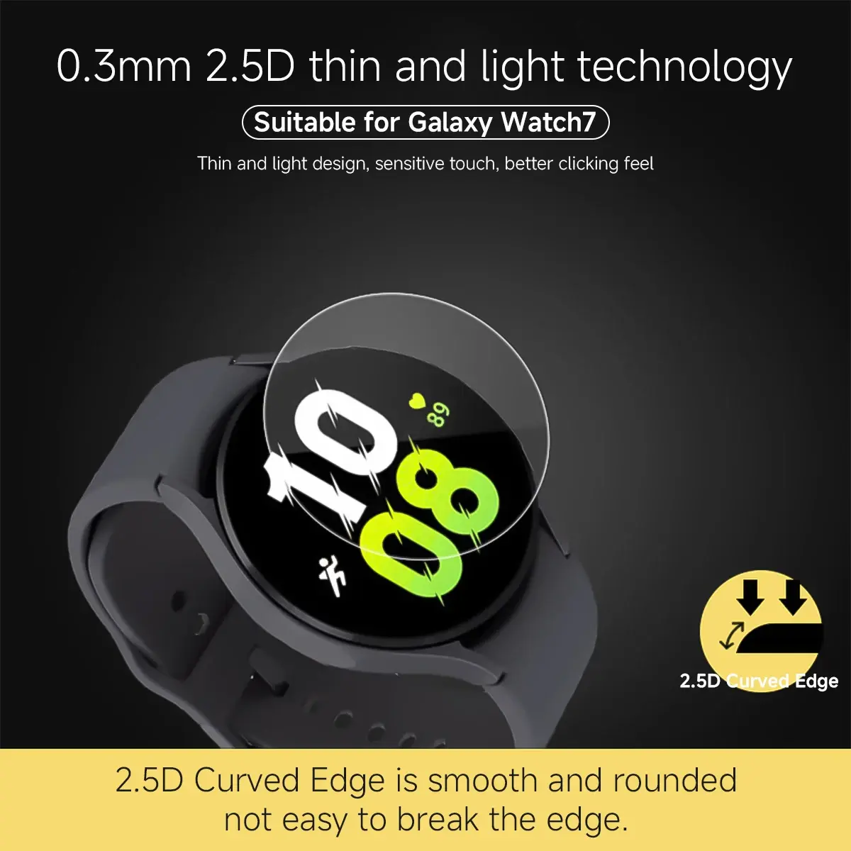 1-5PCS Tempered Glass For Samsung Galaxy Watch Ultra 47mm Premium Screen Protector for Galaxy Watch 7 40mm 44mm Protective Glass
