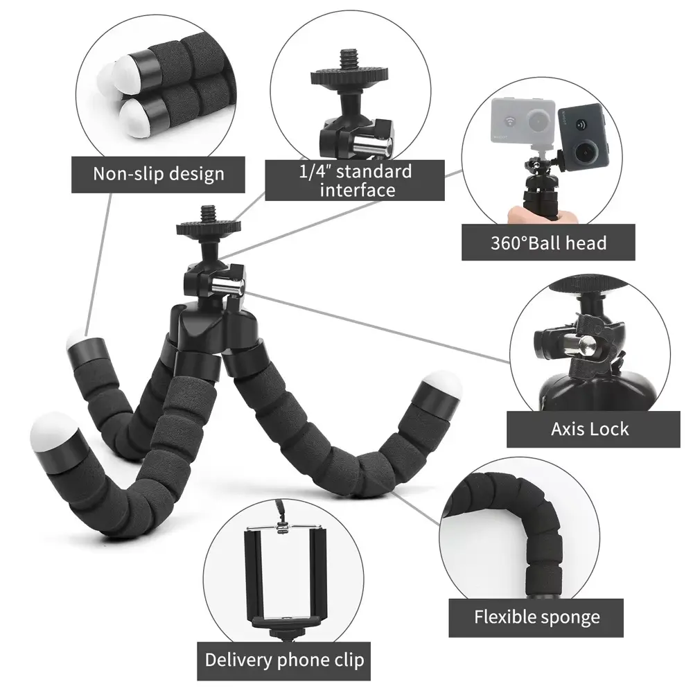 Tripods For Phone Mobile Camera Holder Clip Smartphone Monopod Tripe Stand Octopus Mini Tripod Stativ For Phone