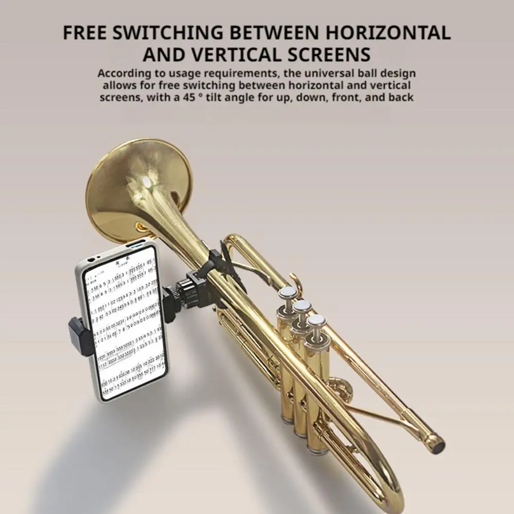Musical Instrument Phone Stand With Mobile Phone Holder Trumpet Reading Live Accessories Rotate The Cord Tools 360 Degrees