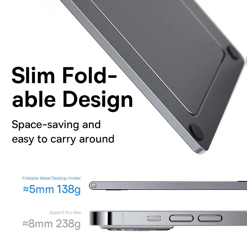 Baseus Foldable Metal Desktop Holder For iPhone 14 Pro Max iPad Pro 2021 2020 Tablet Desktop Stand Notebook Stand Laptop Support