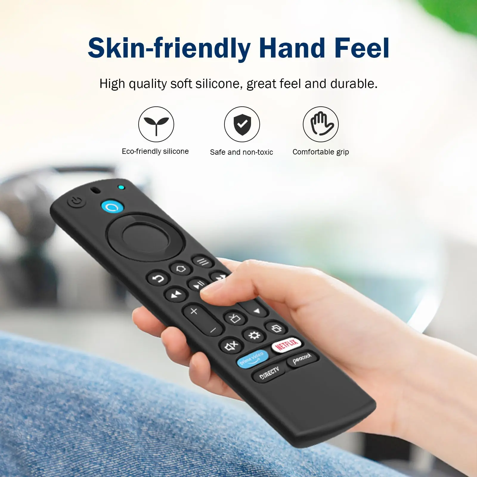 6.2 Inch Silicone Remote Case for 2023 Fire tv stick Max 2nd/Fir TV Omni Series/FireTV 4-Series Remote With Lanyard Shell