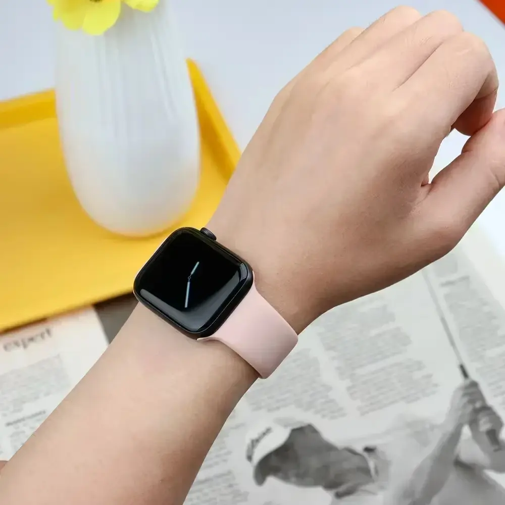Silicone Band For Apple Watch strap 46mm 45mm 40mm 41mm 42-38mm 45mm sport bracelet iwatch series 10 9 8 7 6 5 4 SE Ultra 2 49mm
