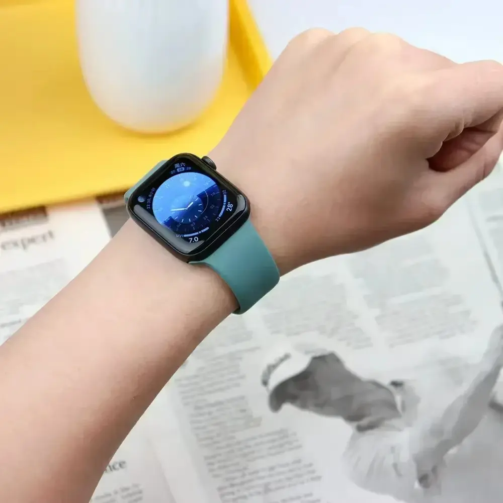 Silicone Band For Apple Watch strap 46mm 45mm 40mm 41mm 42-38mm 45mm sport bracelet iwatch series 10 9 8 7 6 5 4 SE Ultra 2 49mm