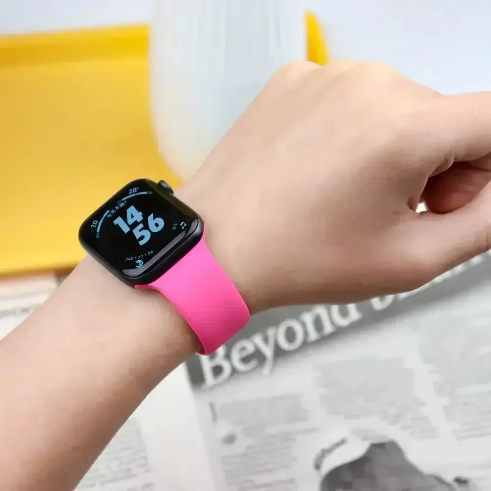 Silicone Band For Apple Watch strap 46mm 45mm 40mm 41mm 42-38mm 45mm sport bracelet iwatch series 10 9 8 7 6 5 4 SE Ultra 2 49mm