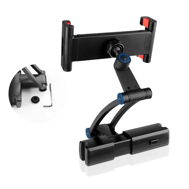 Vmonv Aluminum Tablet Car Holder for IPad Air Mini 2 3 4 Pro 12.9 Back Seat Headrest 5-13 Inch Tablet Phone Stand for Iphone X 8